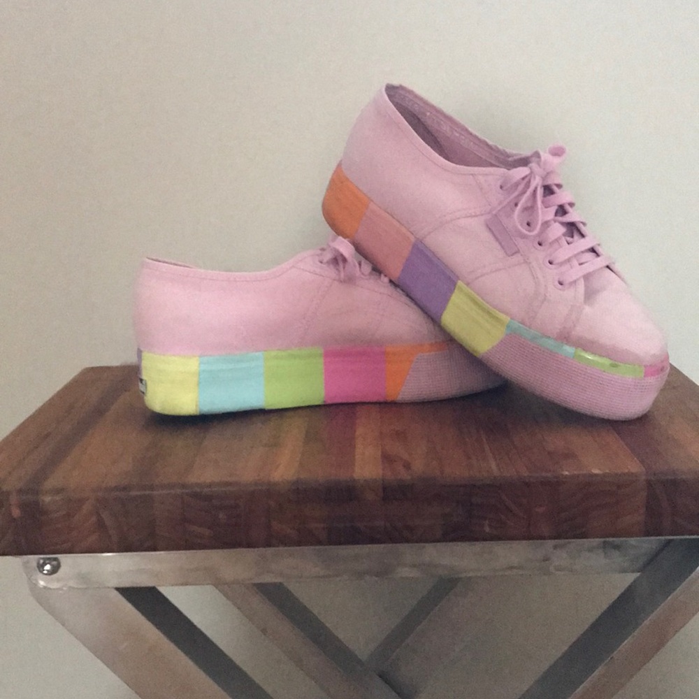 SUPERGA PLATFORMS -multicolored pastel